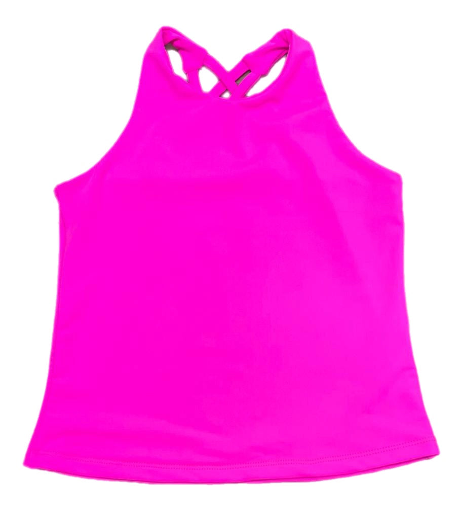 Cross Back Hot Pink Top - Athleisure