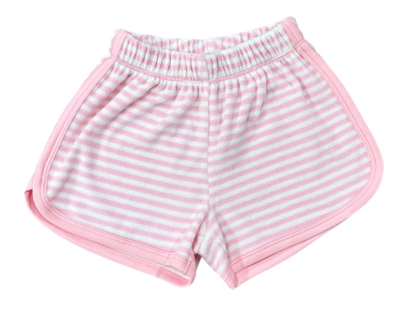 Pink Stripe- Light Pink Terrycloth Girl Shorts online