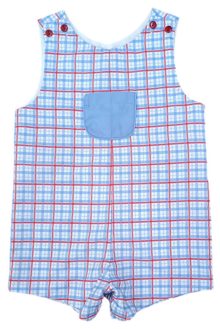 Emmett Jon Jon, Patriotic Plaid (Ready to Ship)