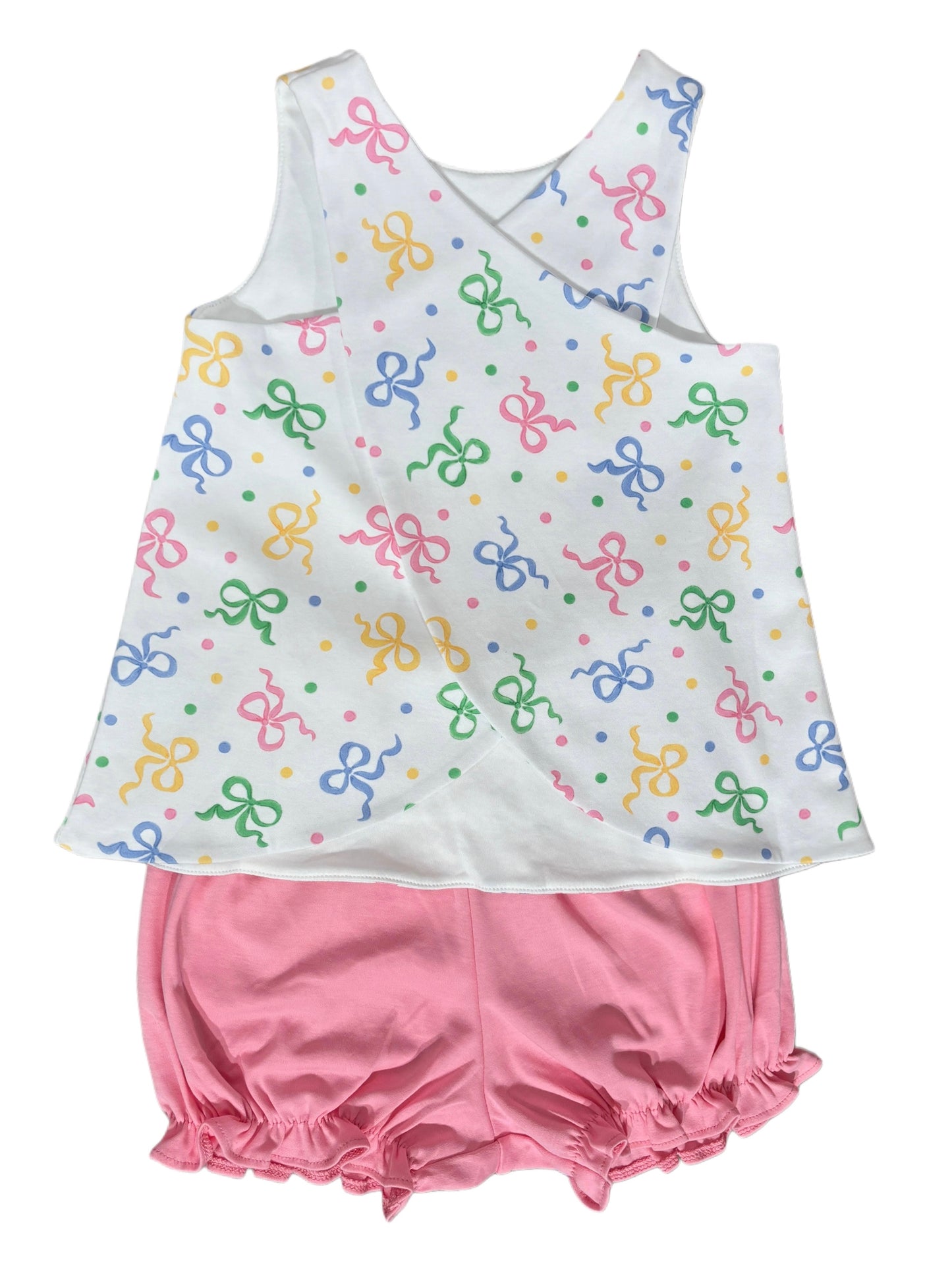 Sammy Bloomer Set - Pastel Bows Knit (Ready to Ship)