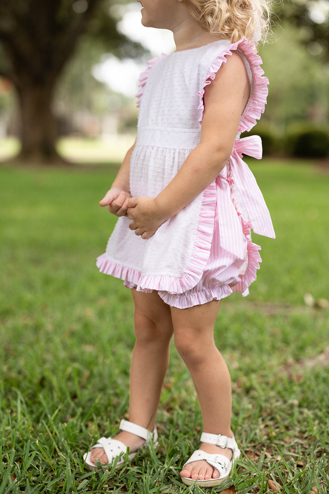 Abigail Bloomer/Banded Short Set, Sweet in Swiss Dot