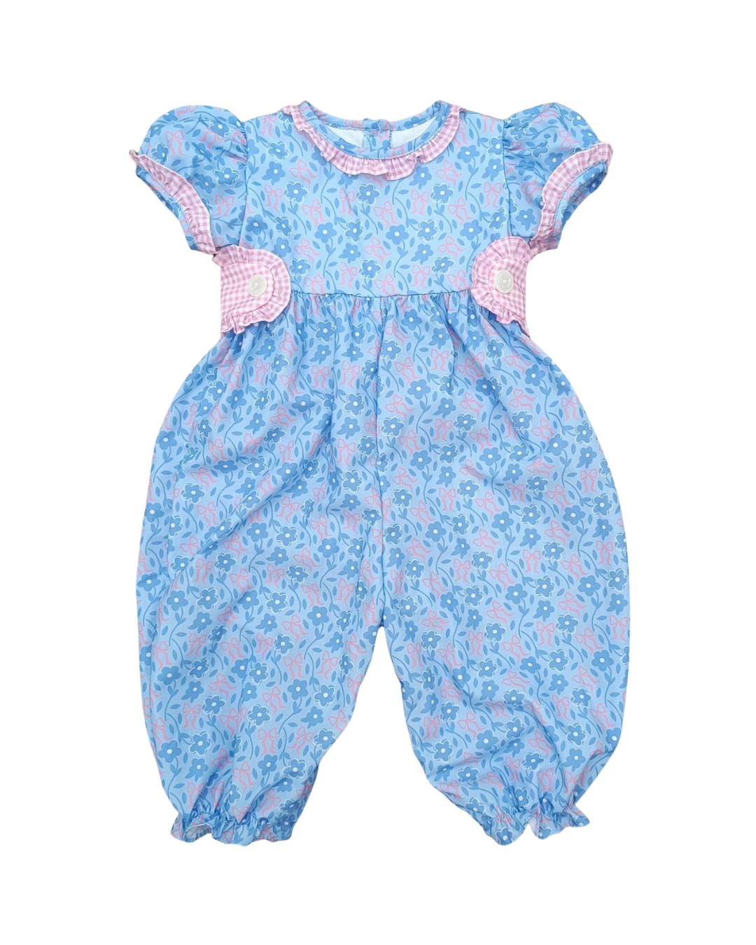 Blue Floral Woven Tabitha Bubble