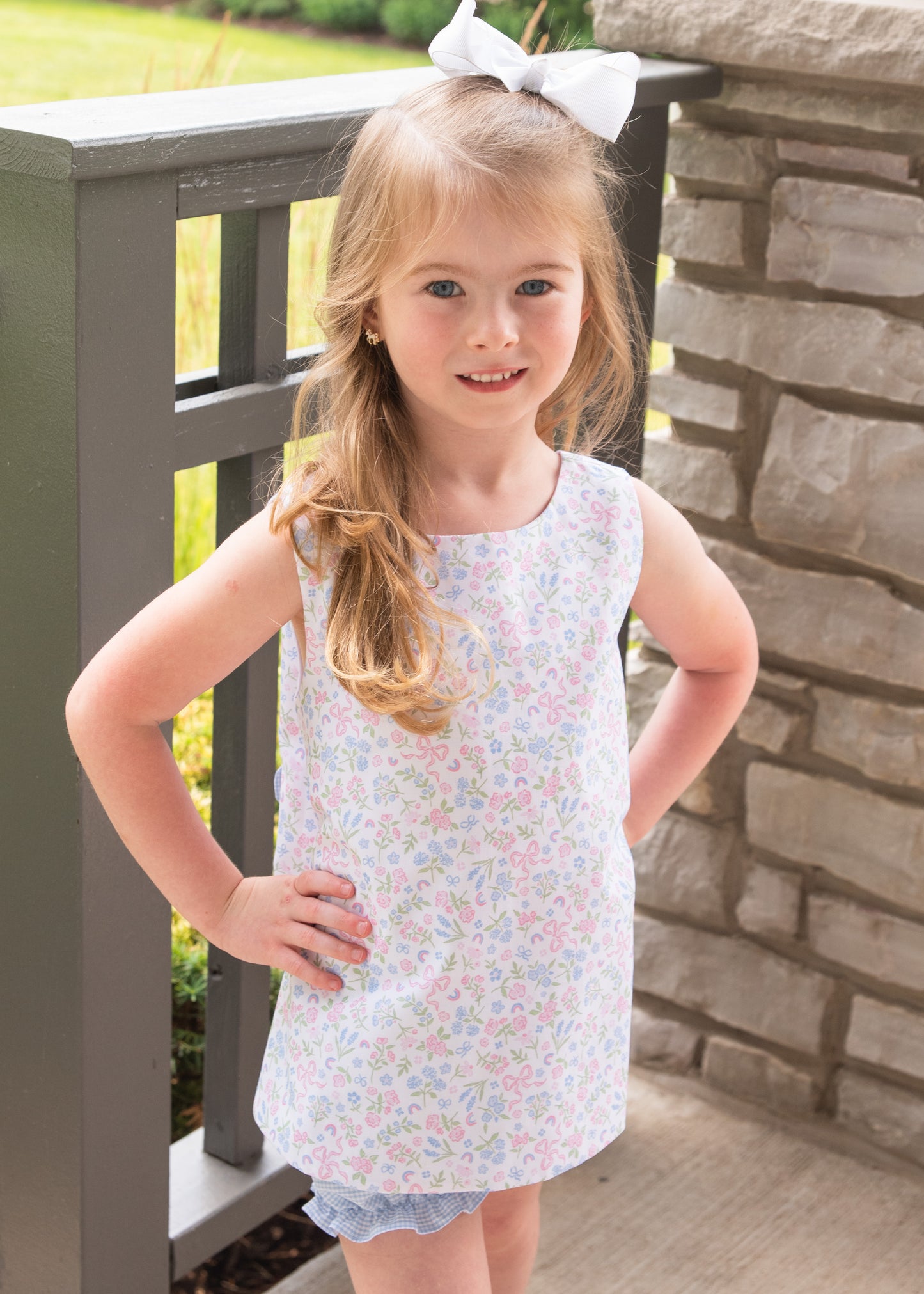 Kinley Bloomer/Ruffled Short Set, Blossoms and Bows