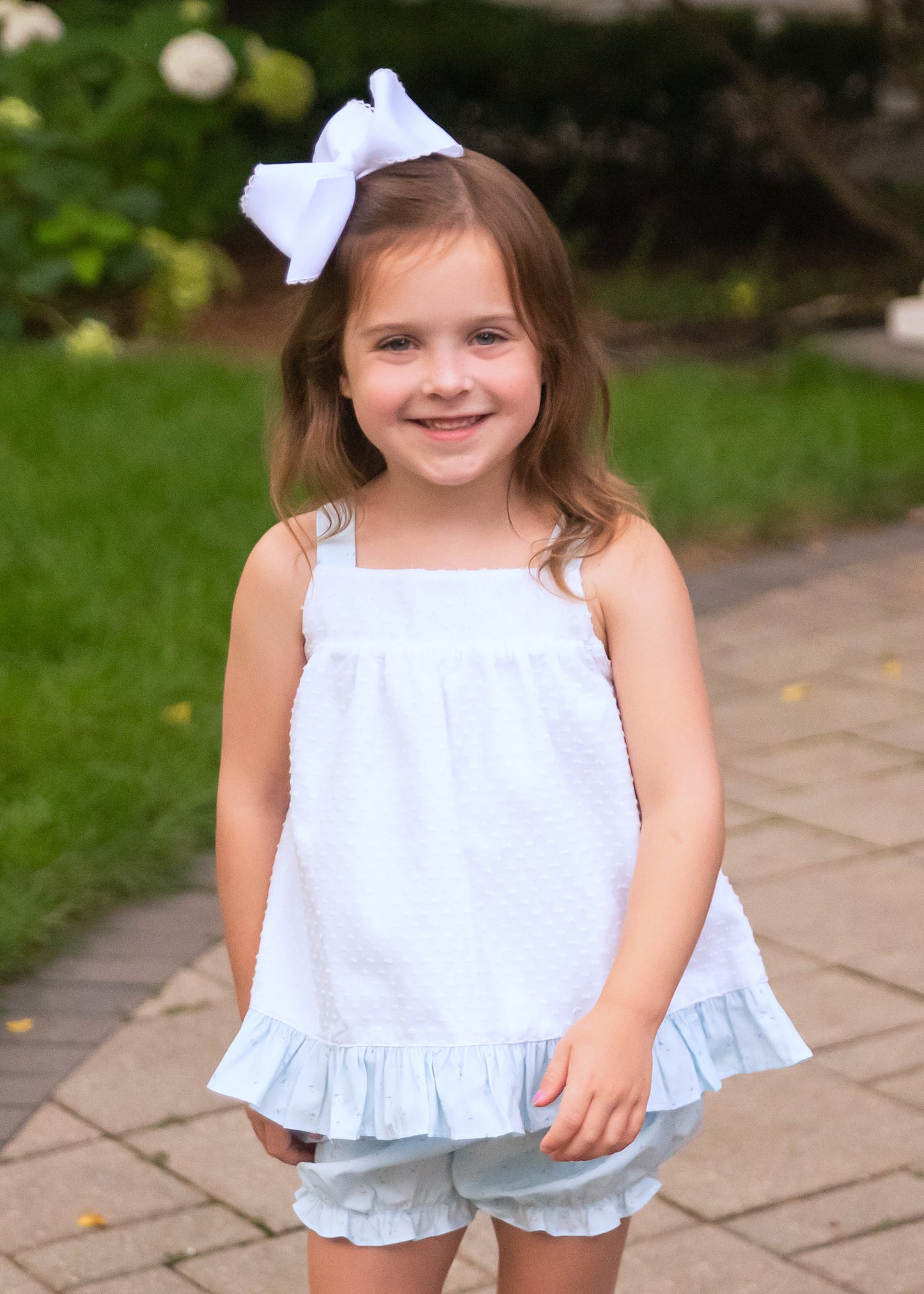 Maggie Bloomer/Banded Short Set, Blue Daisy