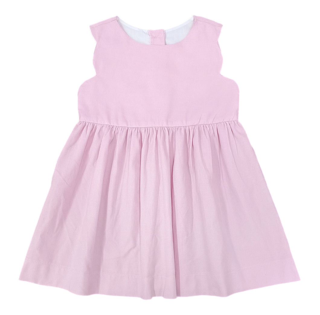 Savannah Scalloped Jumper, Light Pink Basic Cord (Ready to Ship)