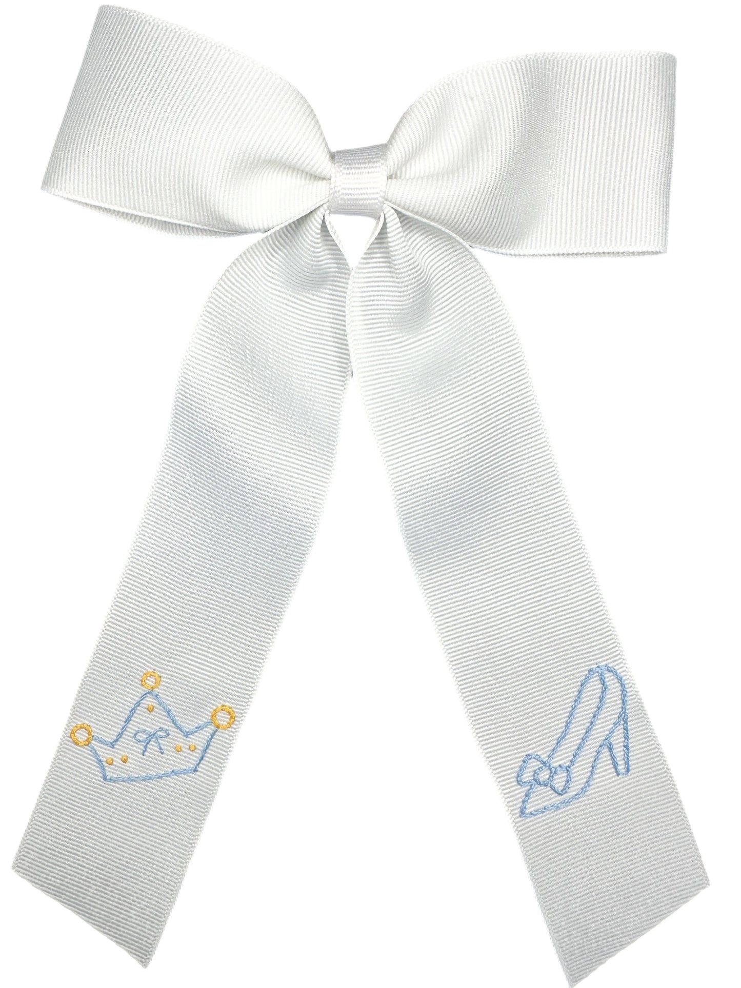 Have a Ball Glass Slipper Long Bow, No Name- Dreamers Collection