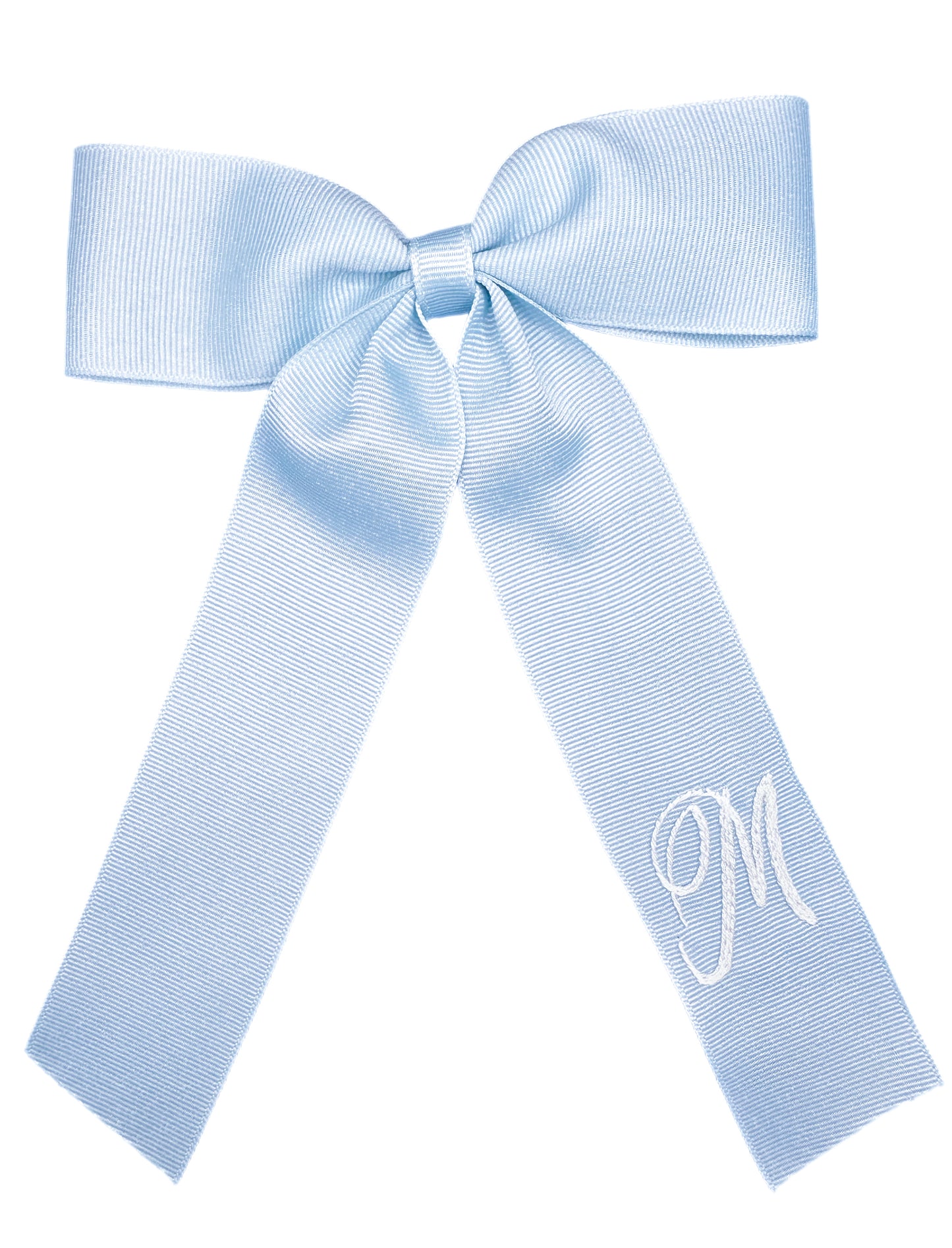 Ice Blue Initial Long Bow, Initial-Dreamers Collection