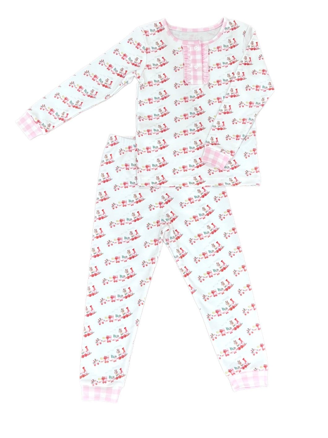 Girls Two-Piece Jammies, Christmas Train