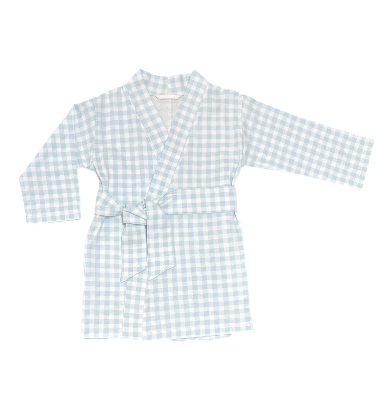 Pima Knit Robe, Pink Gingham