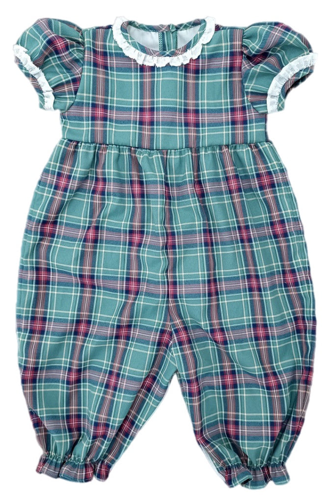 Tabitha Long Bubble (no tabs), Green Christmas Plaid (Ready to Ship)