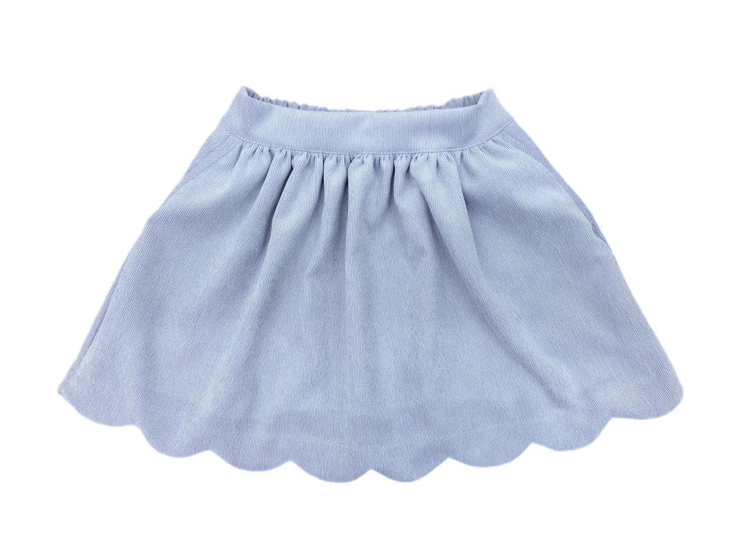 Sophie Scalloped Skirt, Lilac Cord