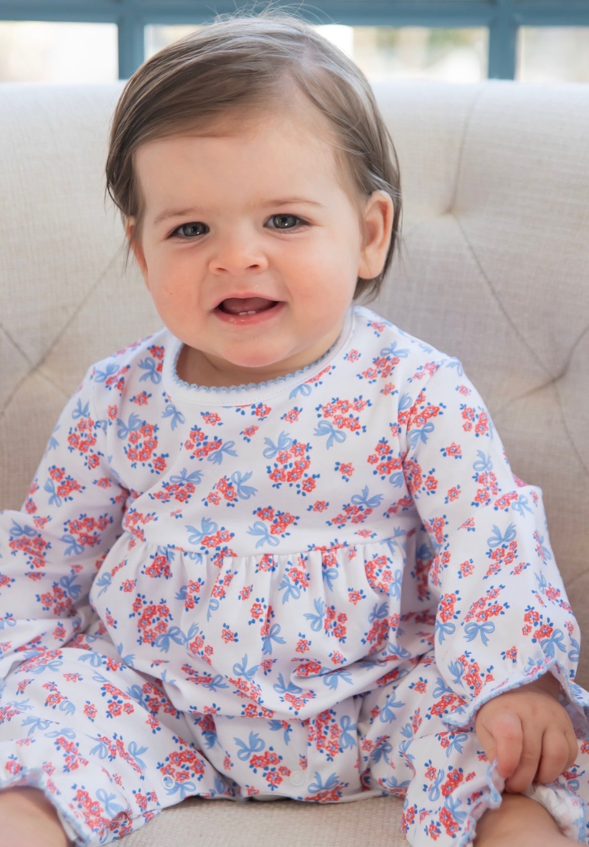 Red and Blue Floral Blake Bubble