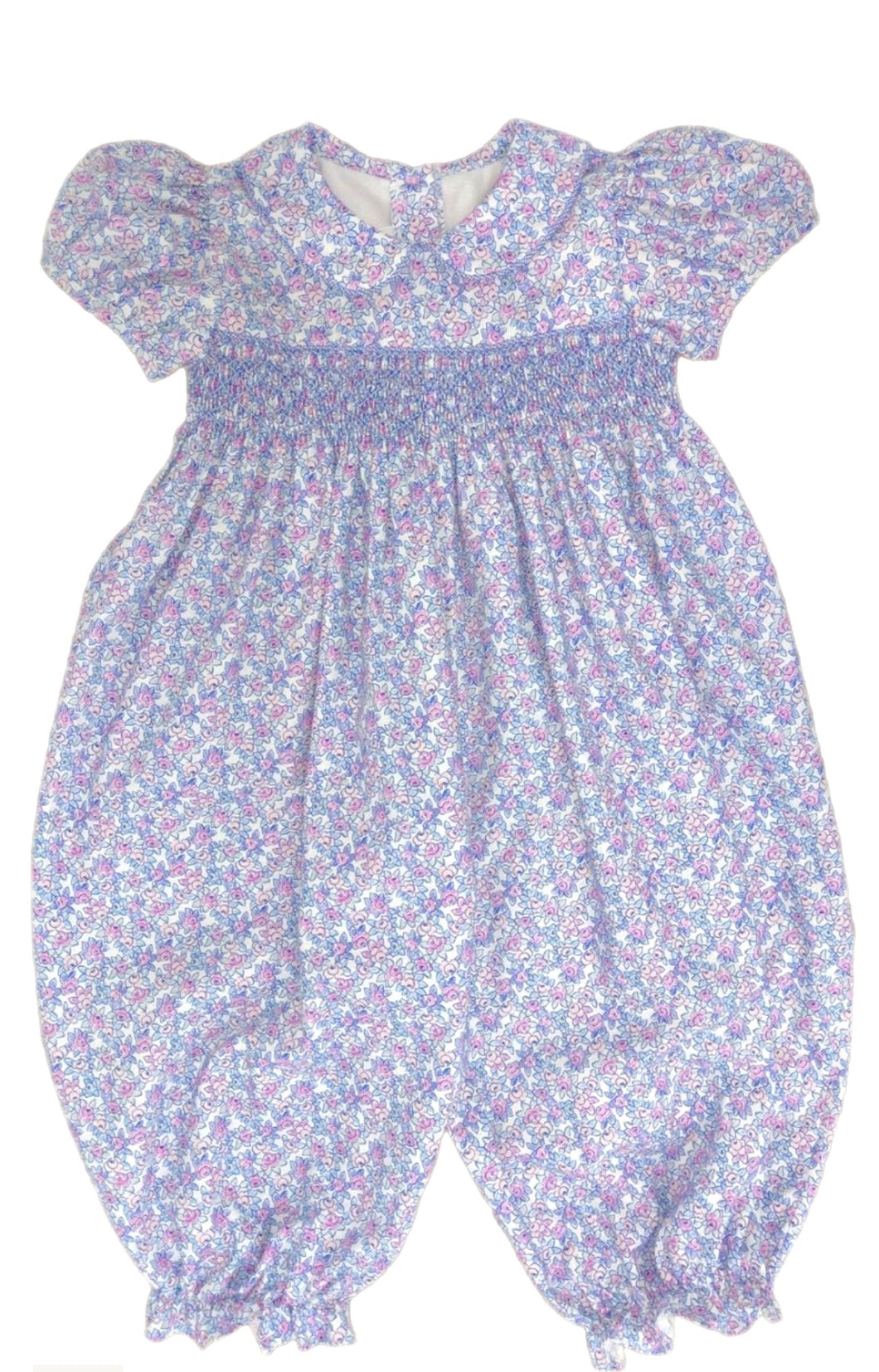 Ella Smocked Long Bubble, Fall Floral