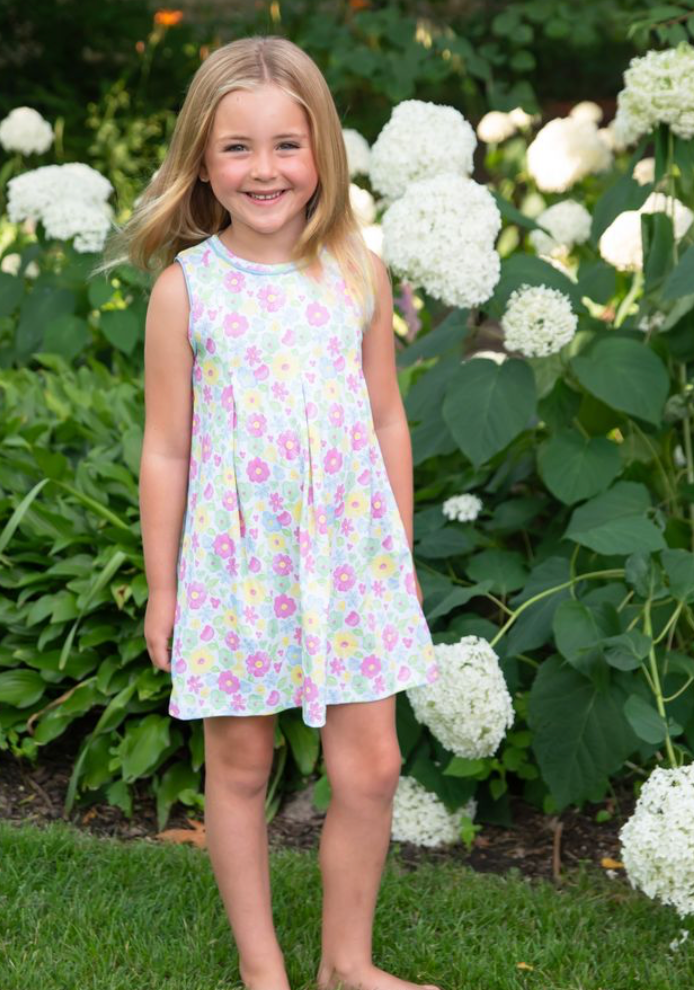Penny Pleat Dress, Blossoms and Blooms, product