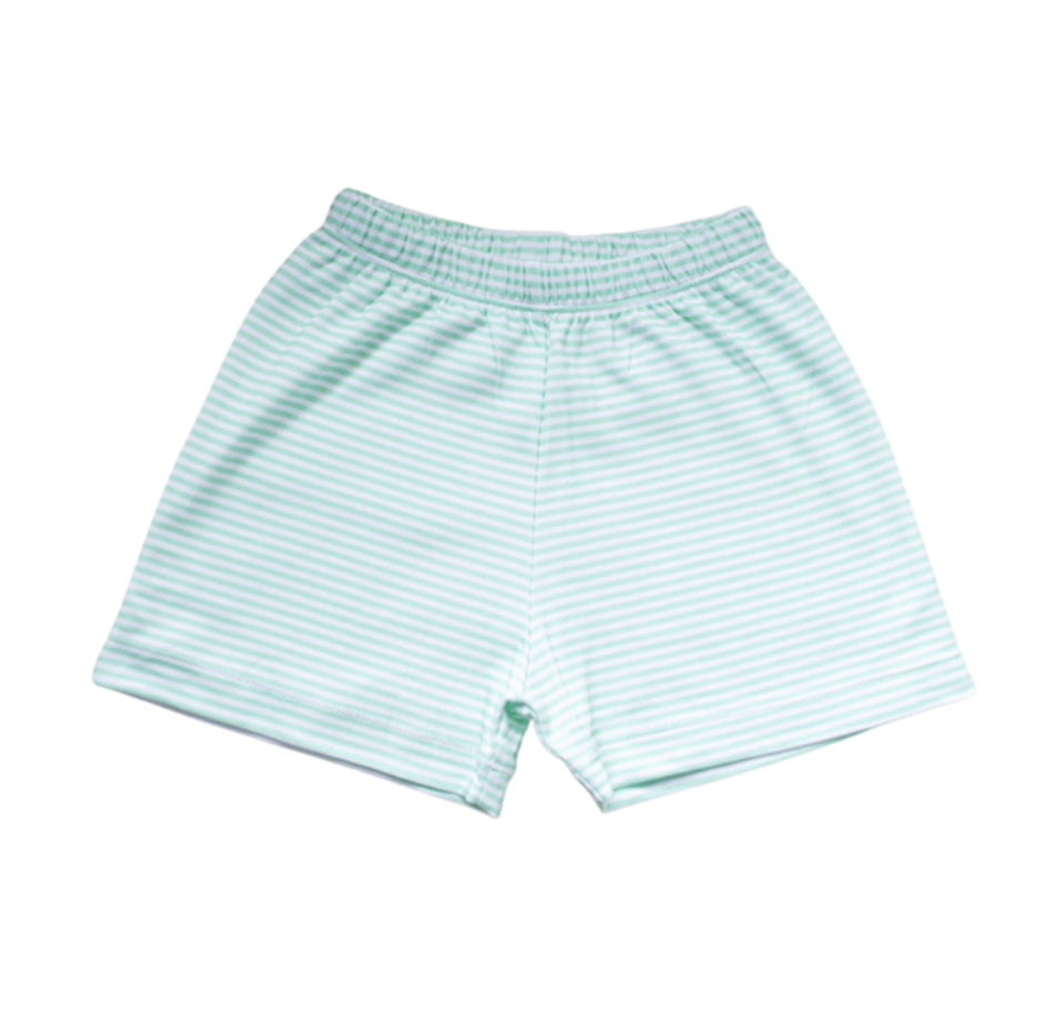 Conrad Shorts Light Green Stripe , Flower Power, product