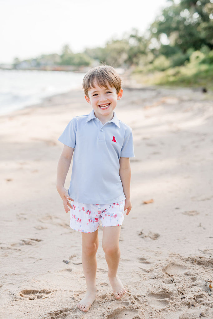James & Lottie Boys Knit Conrad Shorts - Let's PAR-TEE Golf Theme main image 1