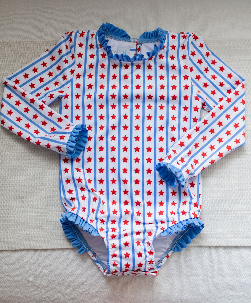 Leighton Rash Guard One Piece | Patriotic Stars