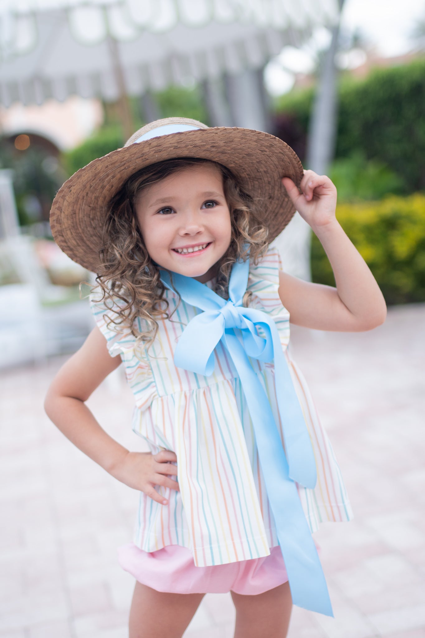 Lila Knit Bloomer Set, Stripe Knit