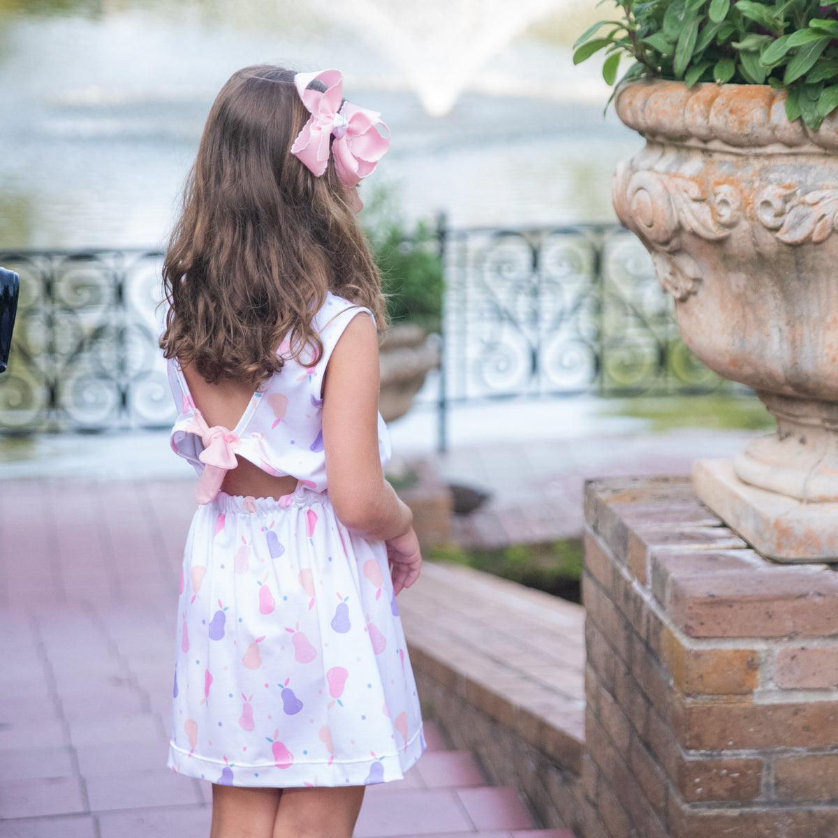 Kristin Knot Dress, Pear