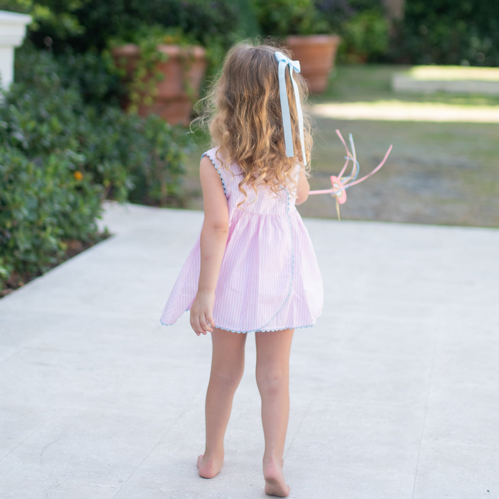 Lottie Knit Bloomer and Banded Short Set Lavender Gingham