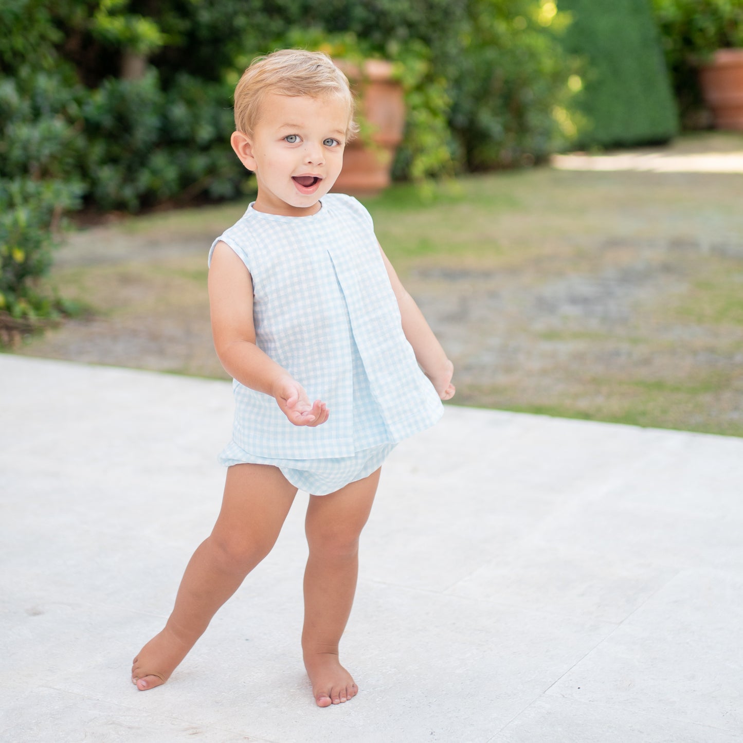 Rory Diaper Set, Blue Check