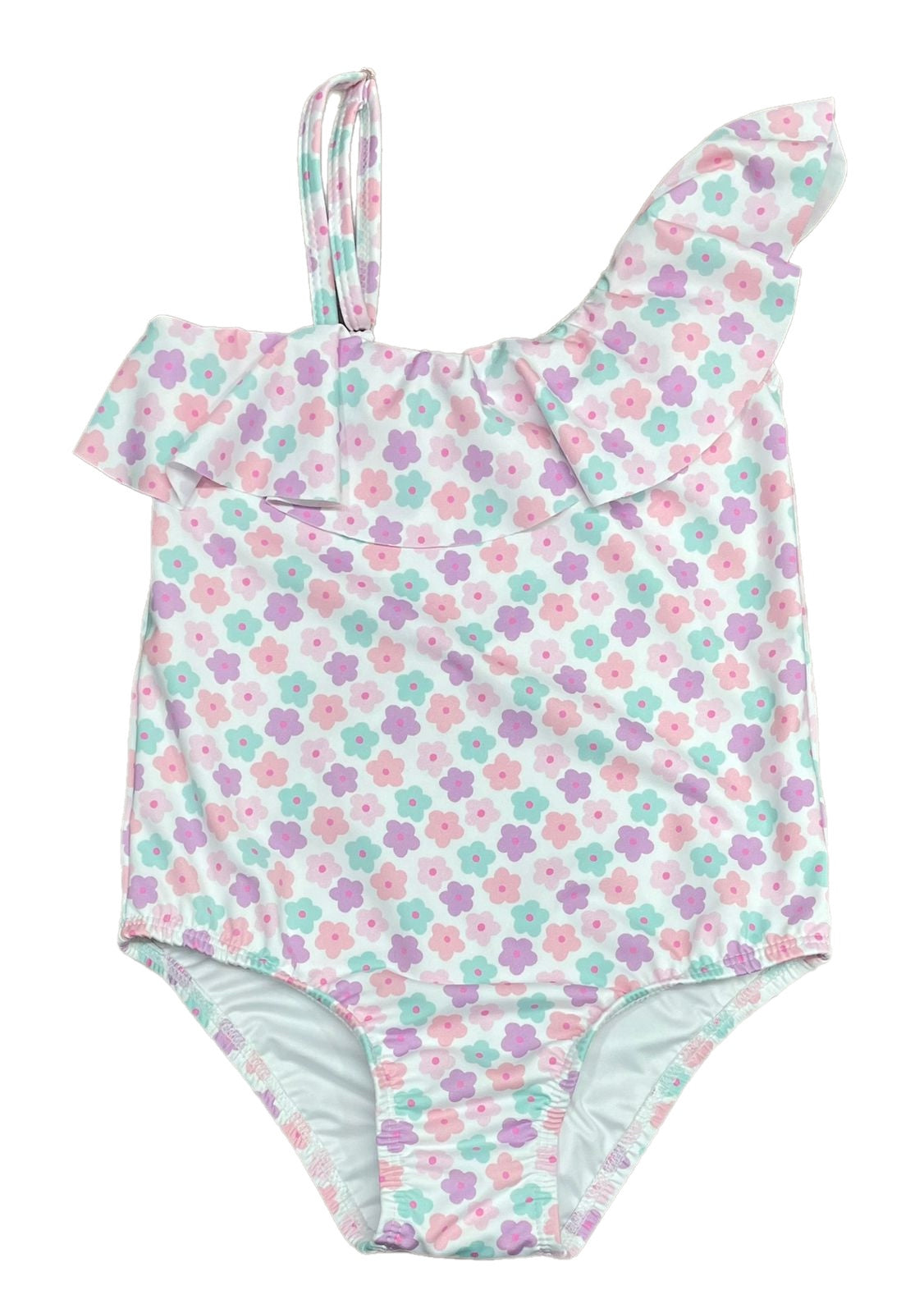 One Shoulder One Piece Swim BE, Vintage Daisy