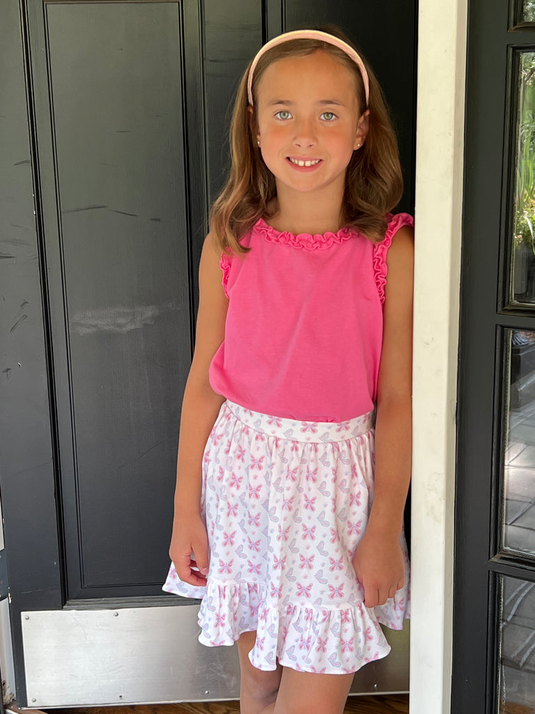 James & Lottie Be Elizabeth Girls Quilted Skirt - Cream main image 1