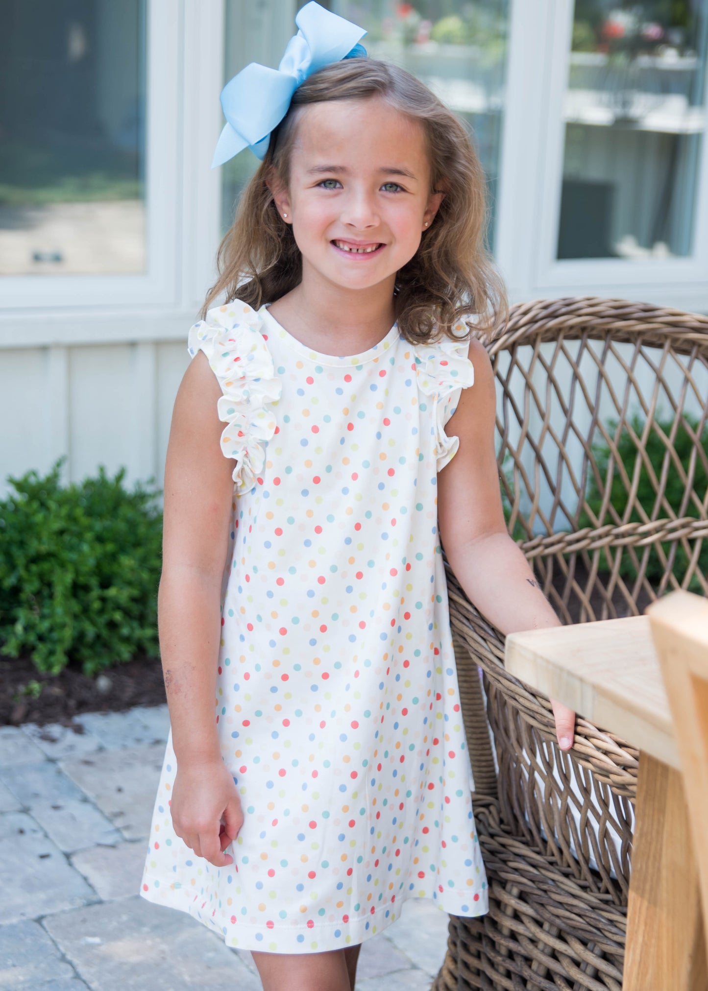 Lennon Knit Dress, Multi Dot