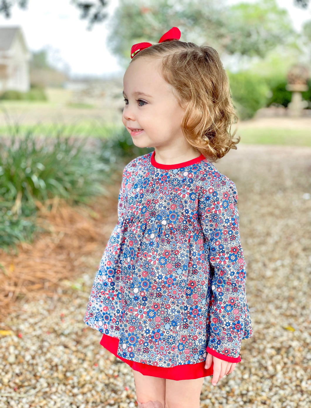 Evie Bloomer/Banded Short Set, Floral