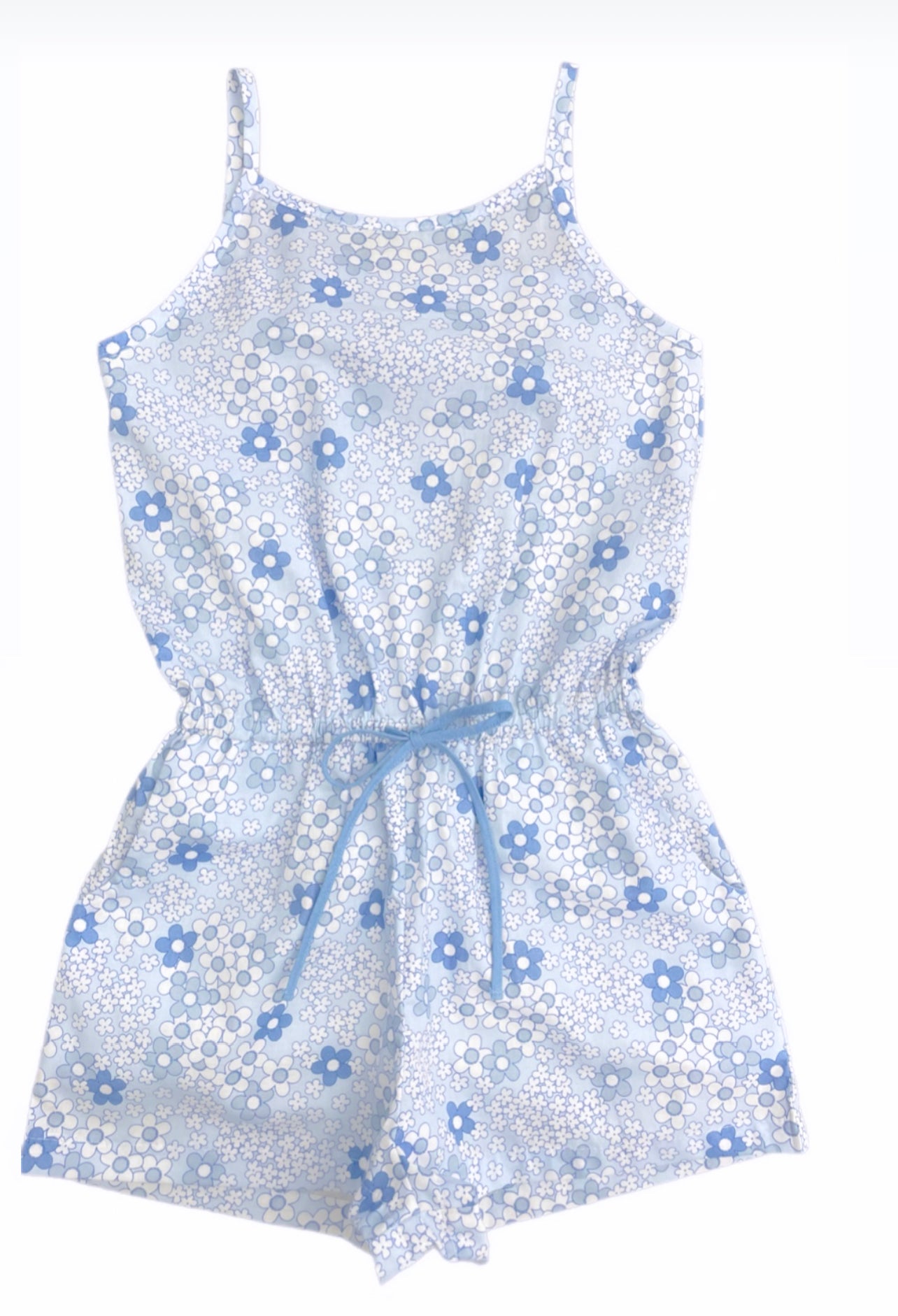 Romper, Blue Floral