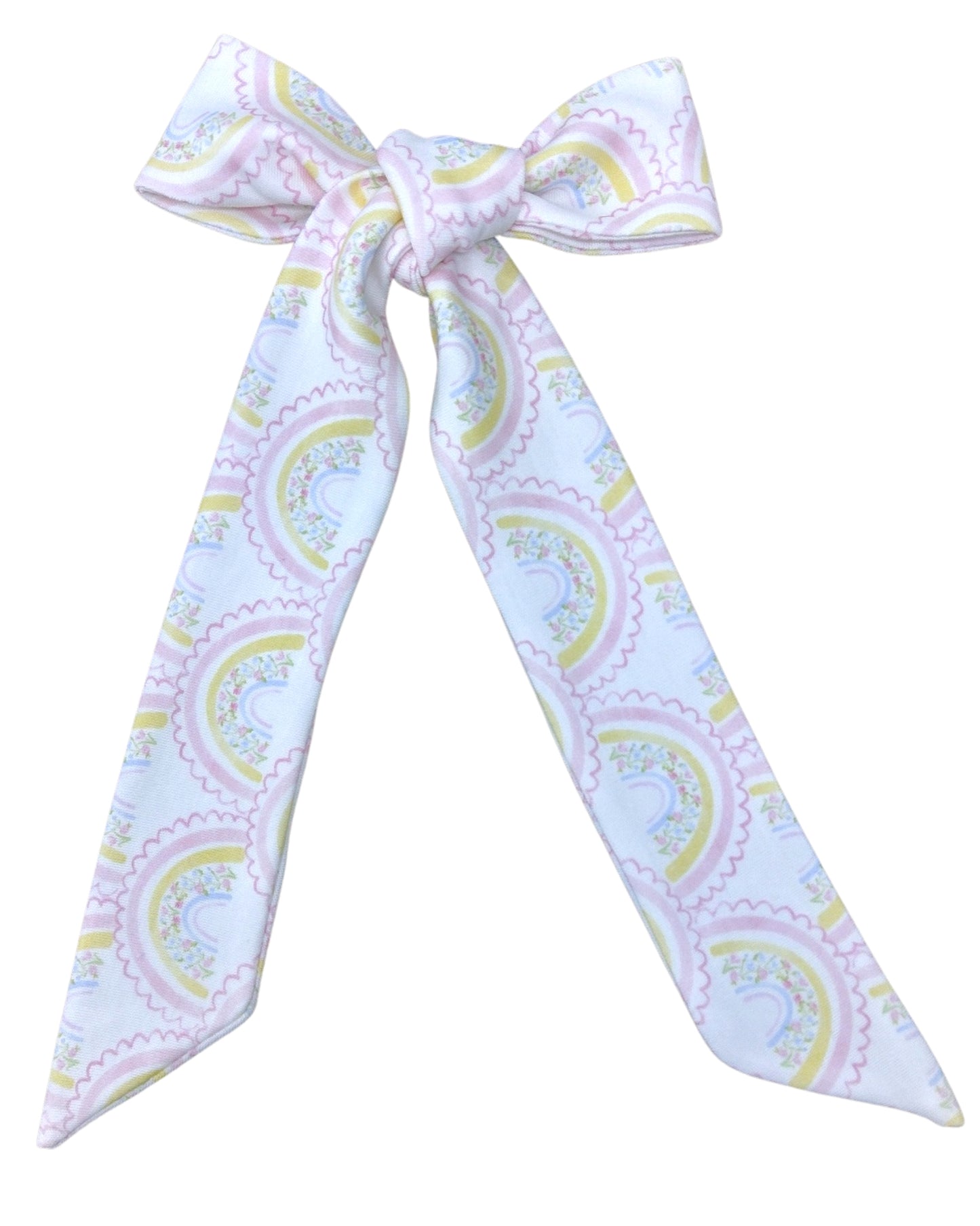 Rainbow Print Bow