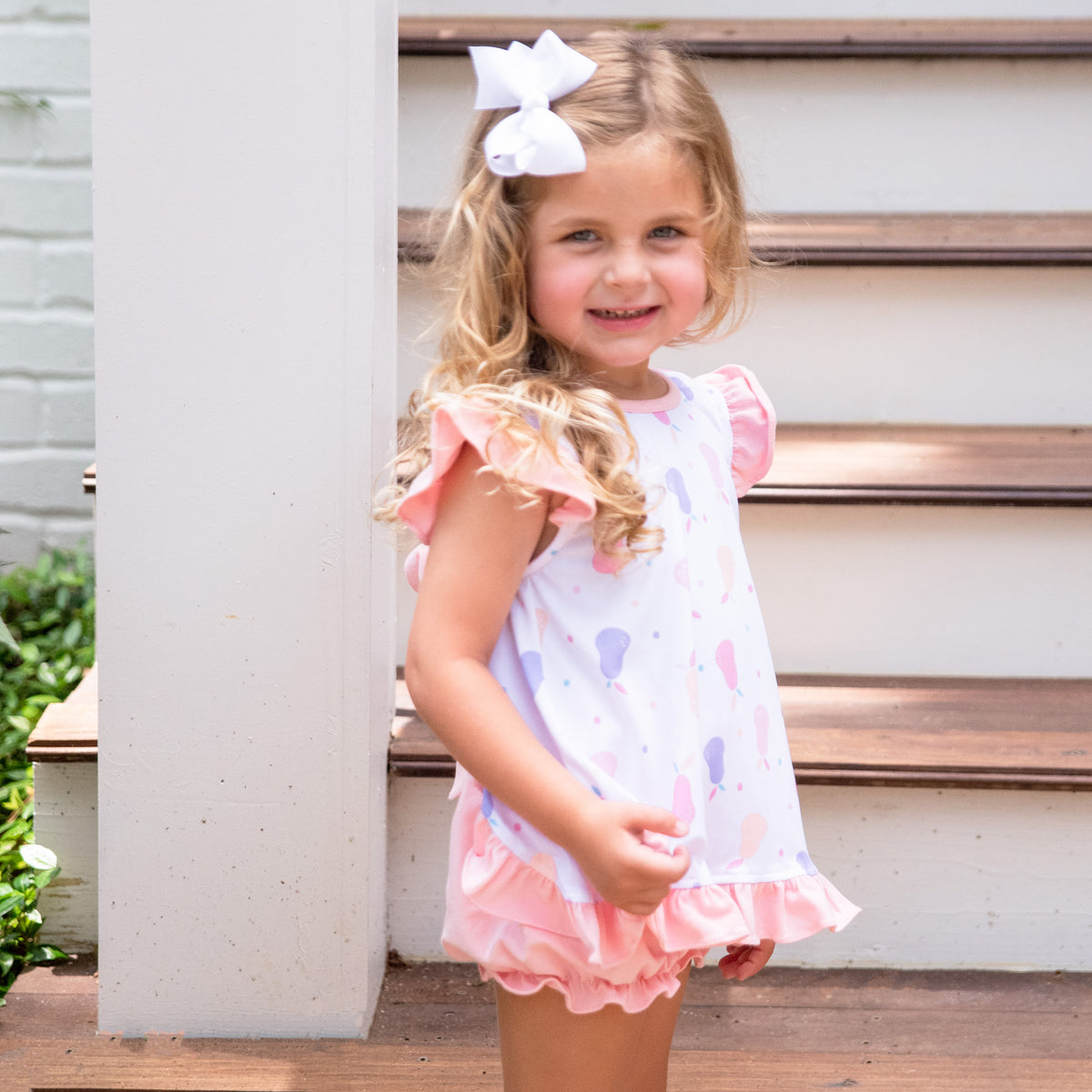 Mae Swing Bloomer/Banded Short Set, Pear Print