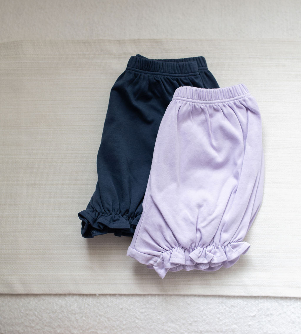 Girls Pima Knit Solid Bloomers, Navy (Ready to Ship)