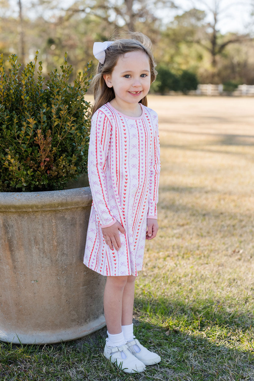 Girls Play Dress, Scallops & Hearts