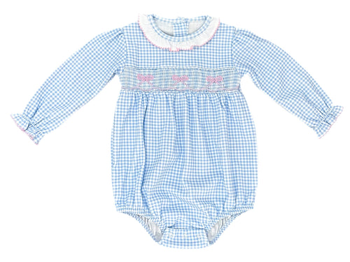 Sara Long Sleeve Bubble, Smocked Bow