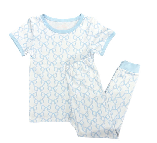 Two Piece Short Jammies - Put a Bow On It Knit Lounge (Ready to Ship)