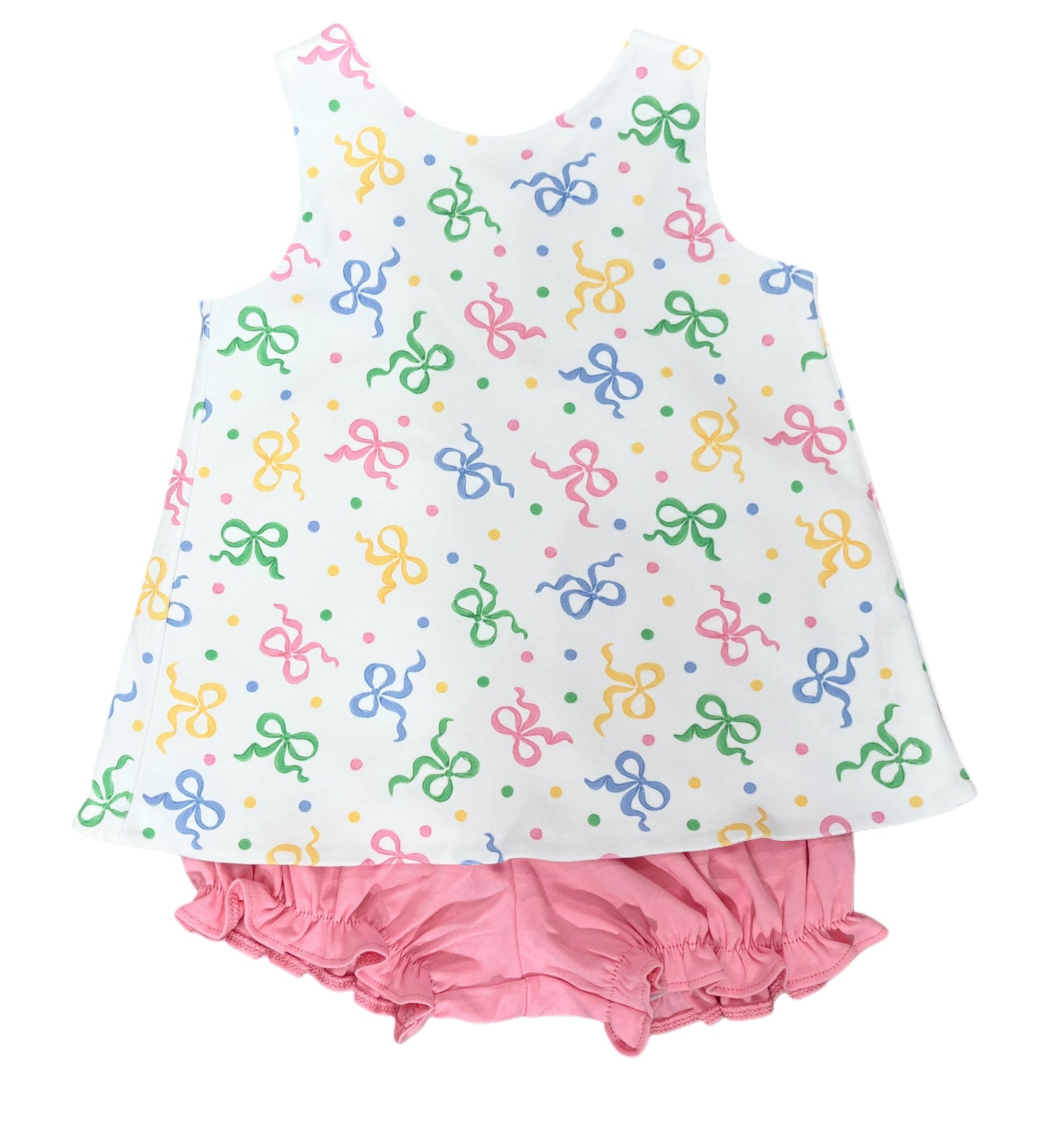 Sammy Bloomer Set - Pastel Bows Knit (Ready to Ship)