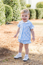 Rory Knit Diaper Set, Blue Pumpkins