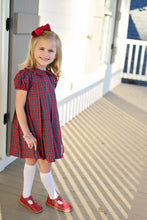 Paige Pleat Dress, Red Christmas Plaid