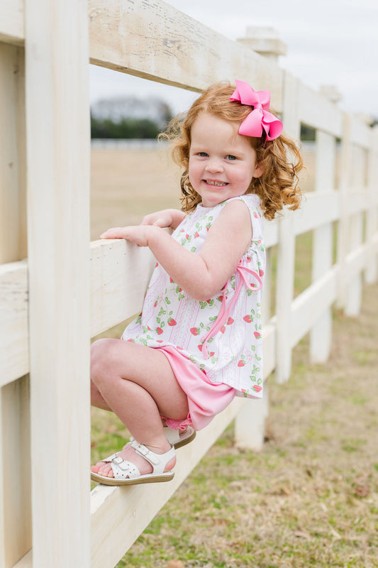 Frannie Knit Bloomer/Banded Short Set, Berry Sweet (Ready to Ship)