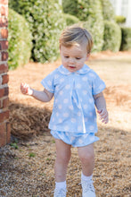 Rory Knit Diaper Set, Blue Pumpkins