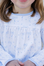 Lennon Dress, Blue Bows Knit