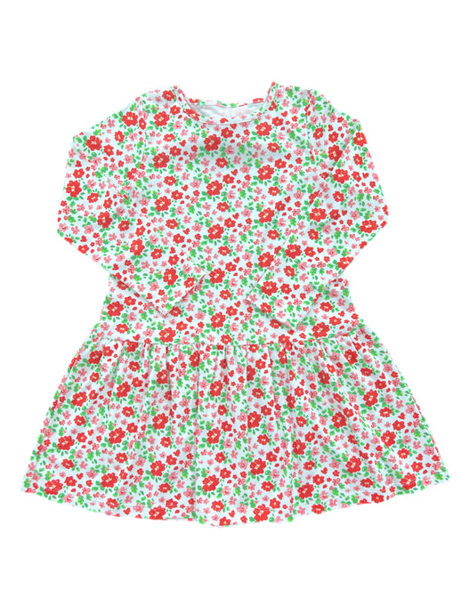 Loren Knit Dress - Red & Pink Floral