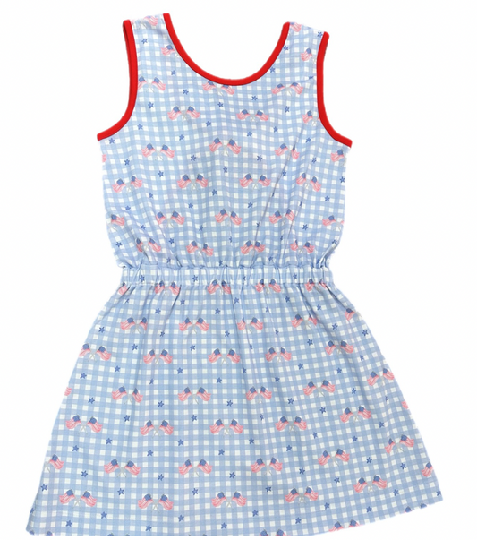 Kristin Knot Dress, Patriotic Gingham Knit online
