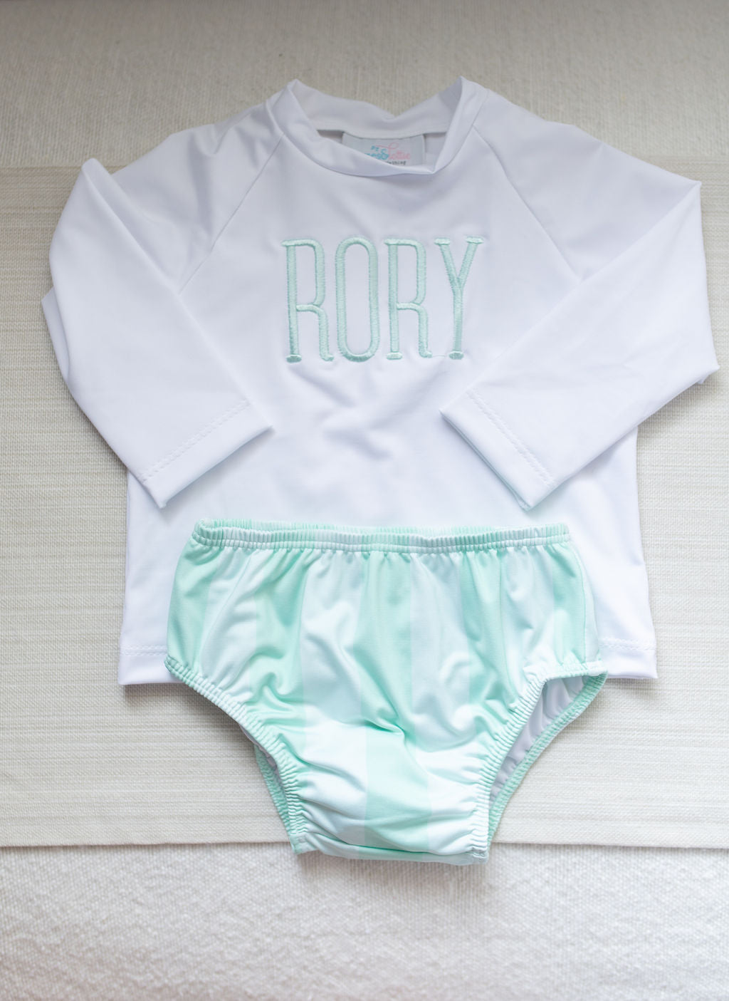 Sammy Diaper Cover, Mint Stripe