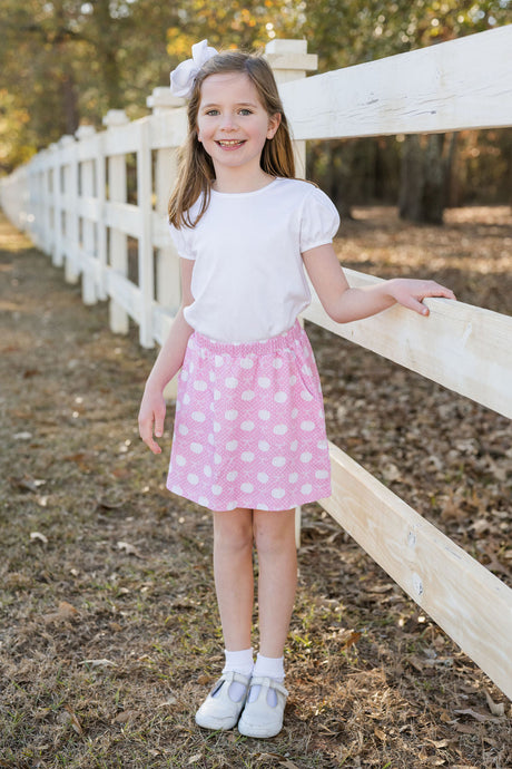 Sally Knit Skirt Set, Pink Pumpkins