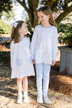Lennon Dress, Blue Bows Knit