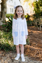 Lennon Dress, Blue Bows Knit