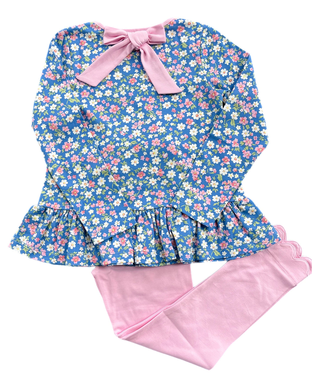 Peggy Peplum Legging Set, Fall Floral Knit