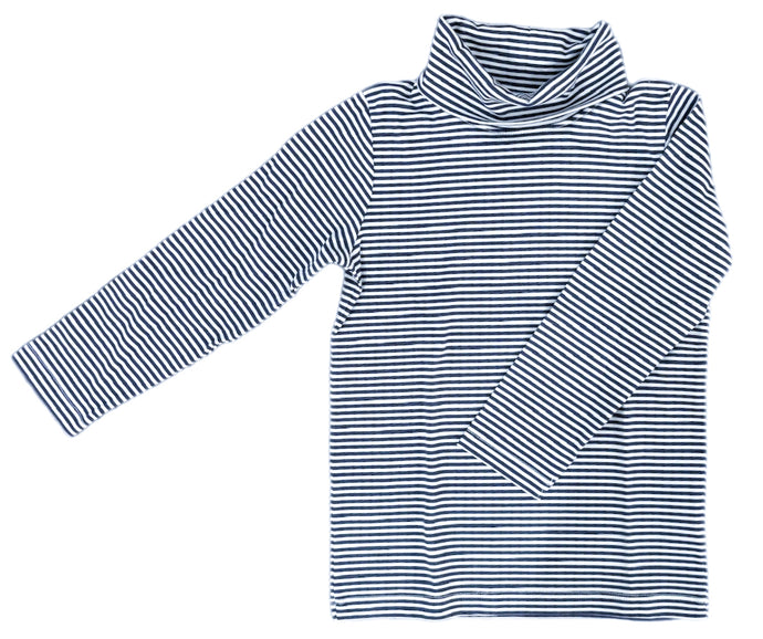 Boys Basics Tripp Turtleneck, Navy Stripe